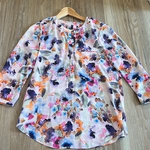 NYDJ floral blouse